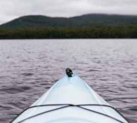 Kayak on lake